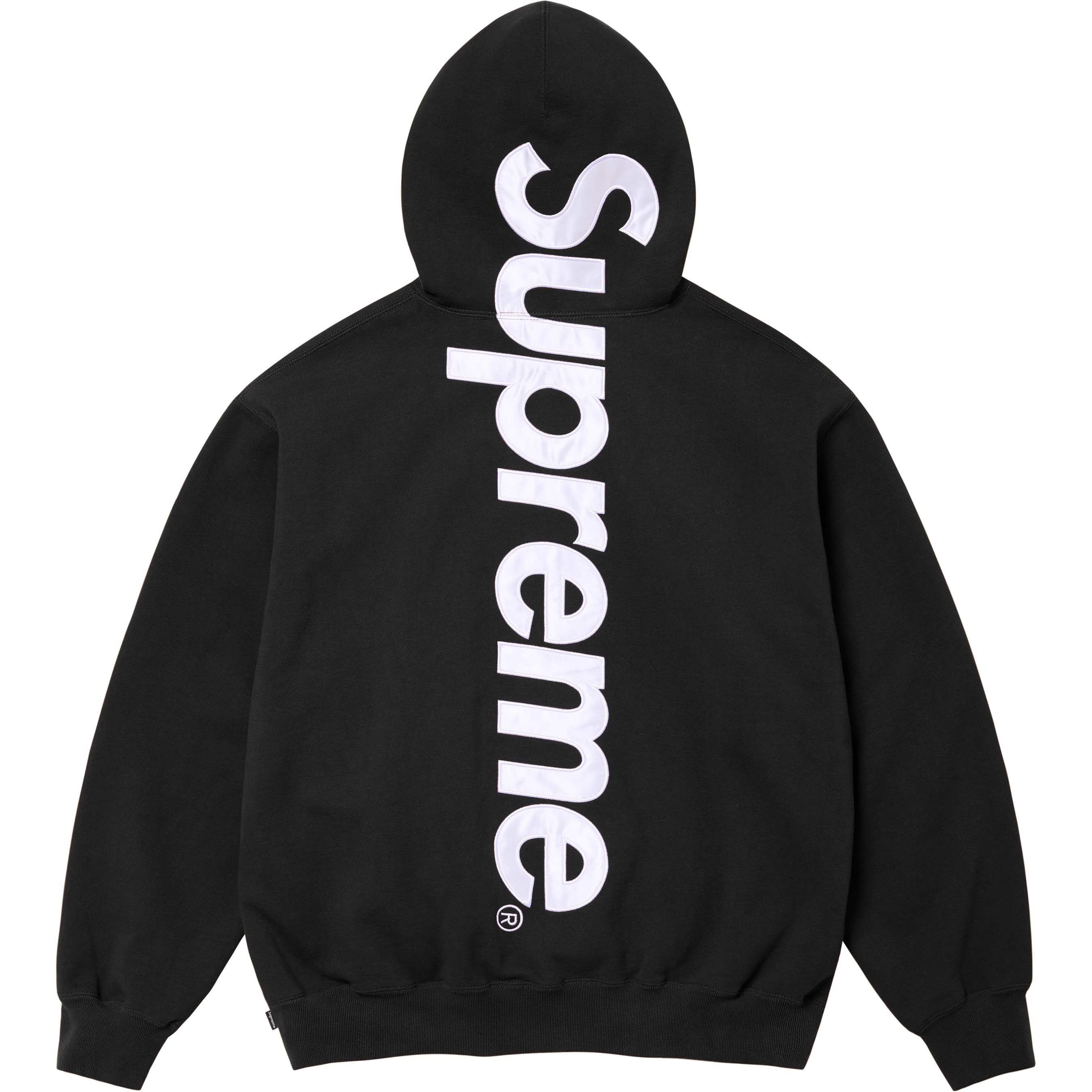 Satin Appliqué Hooded Sweatshirt view 5